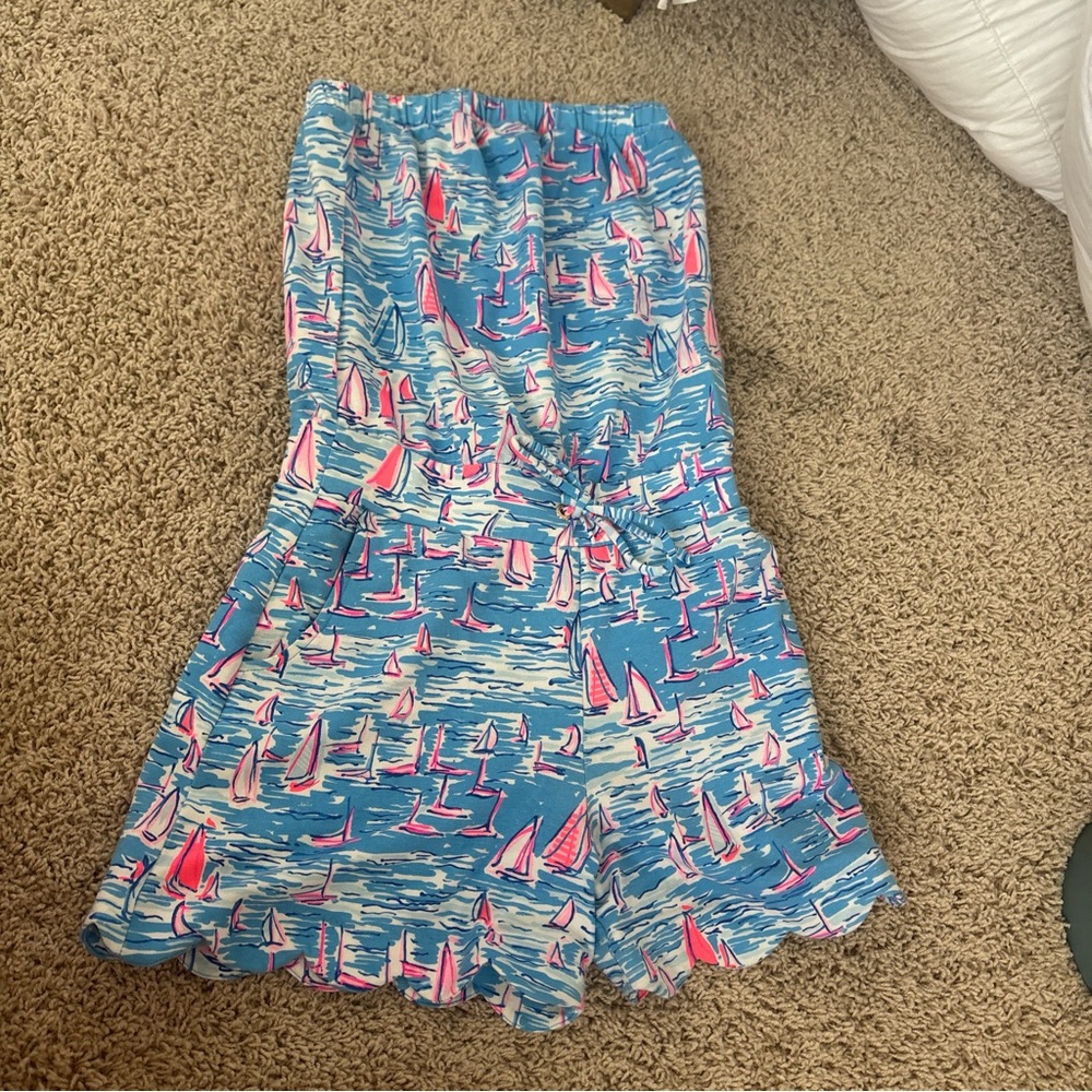 Lilly Pulitzer Blue and Pink Sailboat Patterned Shorts